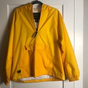 Yellow pullover rain coat